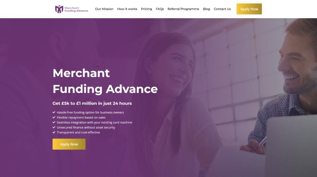 Merchant Funding Advance homepage
